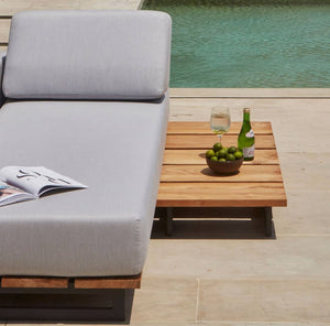 Skyline Design - Ona - 2 Seat Chaise Longue Set with Teak Side Table