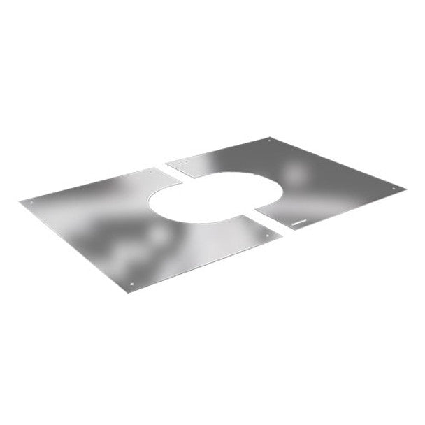 6” Insulated Twin Wall - 2 Part Square Finishing Plates - Stainless Steel