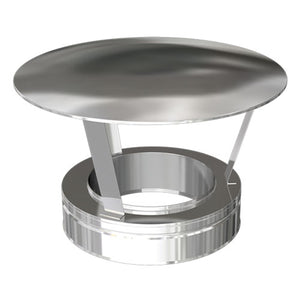 5” Insulated Twin Wall - Rain Caps - Stainless Steel