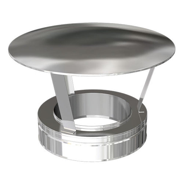 7” Insulated Twin Wall - Rain Caps - Stainless Steel
