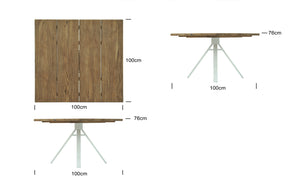 Skyline Design - Nautic White 4-Seat Square Dining Table