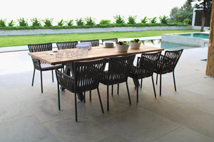 Skyline Design - Bowline - 8 Seat Outdoor Dining Set with Alaska Carbon Rectangle Dining Table