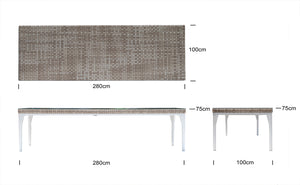 Skyline Design - Brafta Sea Shell 8-Seat Rectangle Dining Table