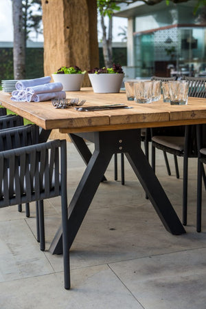 Skyline Design - Bowline - 8 Seat Outdoor Dining Set with Alaska Carbon Rectangle Dining Table