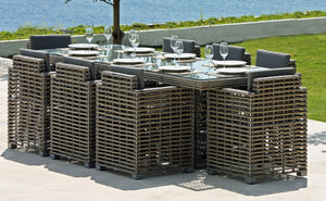 Skyline Design - Castries Kubu Mushroom Rectangle 8-Seat Dining Table