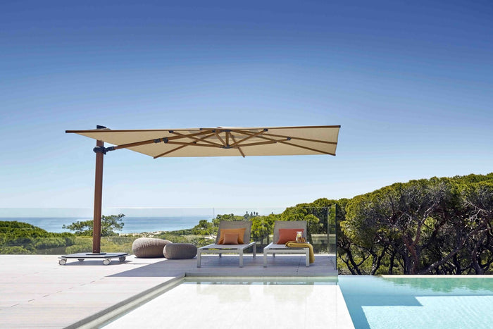 Skyline Design - Caractere - Teak 3.7 x 3.7 M Square Cantilever Parasol