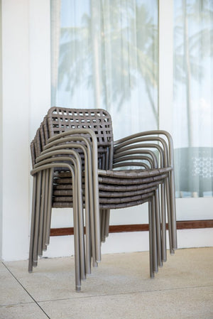 Skyline Design - Catania - Silver Walnut 8 Seat Outdoor Dining Set with Silver Walnut Alaska Teak Dining Table