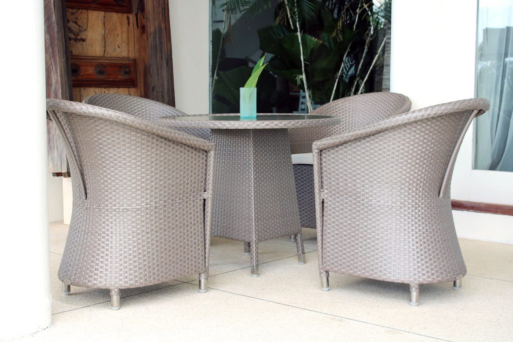 Skyline Design - Chester - 4 Seat Outdoor Dining Set with Round Tivoli Bistro Table