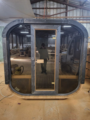 Cube Sauna Full Front Panoramic Window