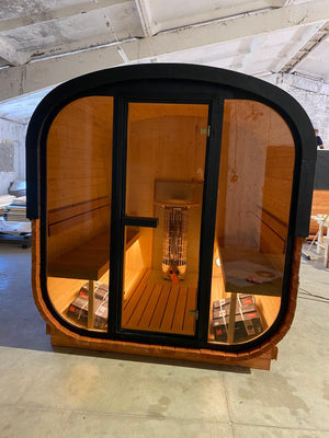 Cube Sauna Full Front Panoramic Window