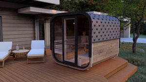 Cube Sauna Full Front Panoramic Window
