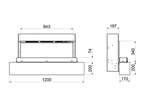 Celsi - Firebeam Suites - Illumia 800 Smooth Mist Wall Suites measurements