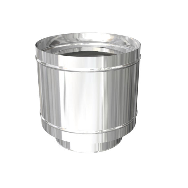 6” Insulated Twin Wall - Anti Down Draught Cowl - Stainless Steel