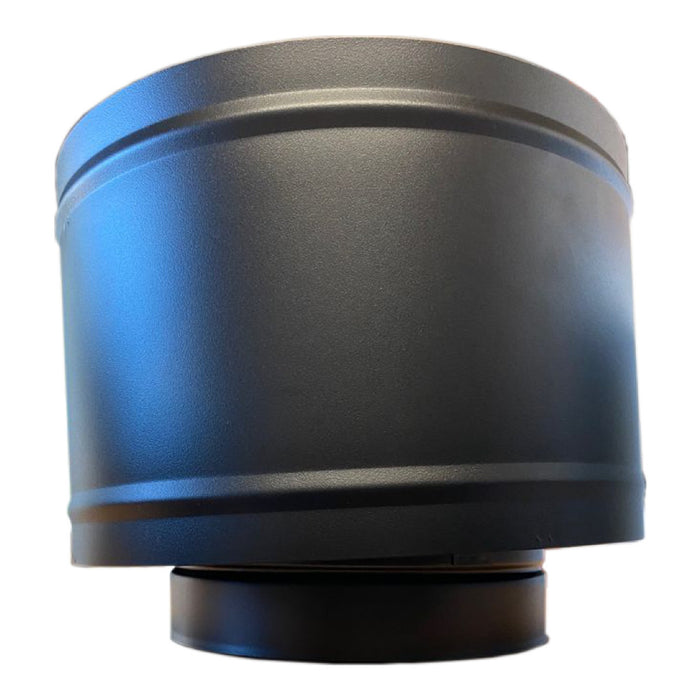 5" Insulated Twin Wall - Anti Down Draught Cowl - Matt Black