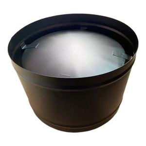 5" Insulated Twin Wall - Anti Down Draught Cowl - Matt Black