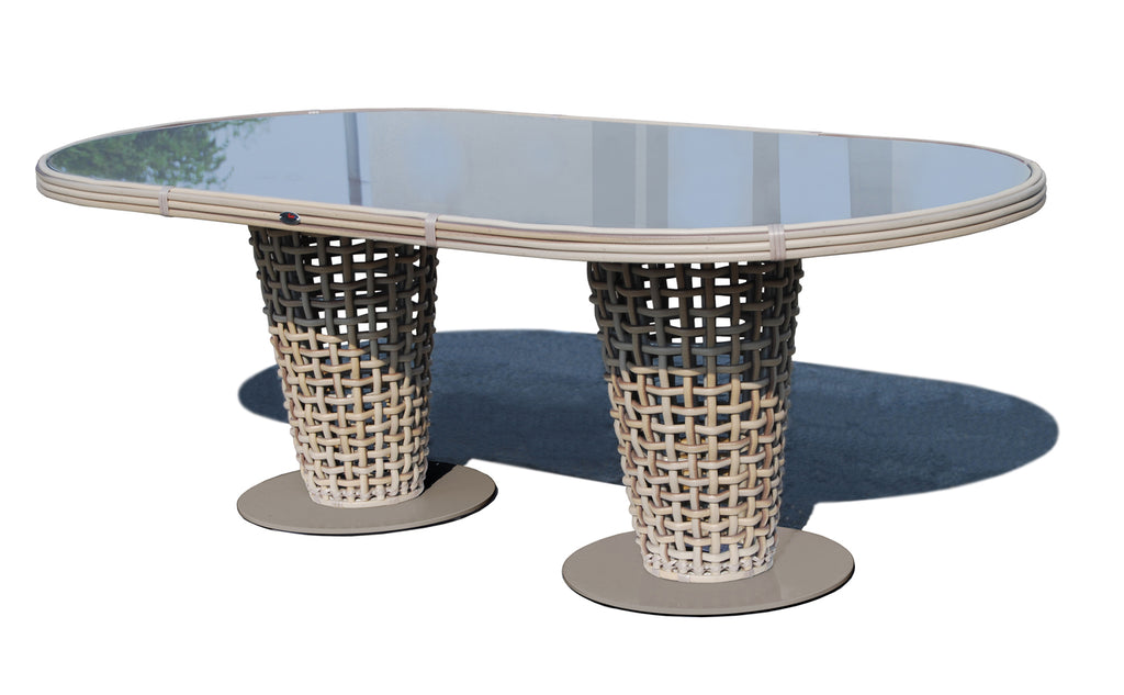 Skyline Design - Dynasty Kubu Mushroom Oval 6/8 Seat Dining Table