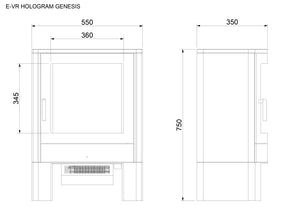 Celsi - Electristove - Hologram Genesis Electric Stove measurements