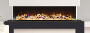 Celsi - Electriflame Fires - VR 1400 Engine Only 3-Sided Electric Fire in white living room close up