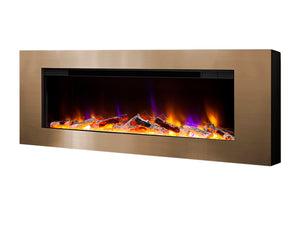 Celsi - Electriflame Fires - VR Basilica 40" Champagne Wall Mounted Electric Fire on white background