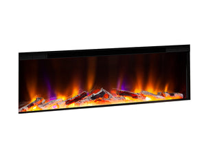 electric wall insert fire on white background