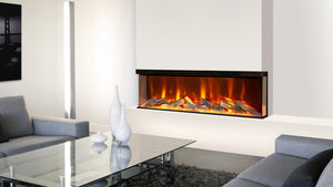 Celsi - Electriflame Fires - VR Commodus S-1250 Engine Only 3-Sided Electric Fire in white living room