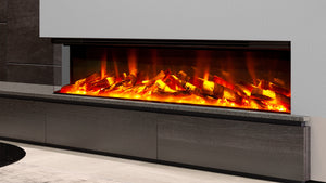 Electric fire closeup