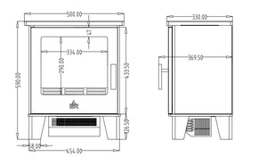 Celsi - Electristove - VR Stratford Electric Stove measurements