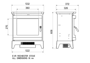 Celsi - Electristove - VR Rochester Electric Stove measurements