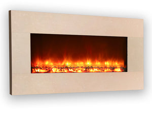 Celsi - Electriflame Fires -  XD 1100 Royal Botticino Wall Mounted Electric Fire on white background