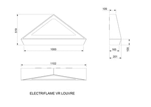 Celsi - Electriflame Fires - VR Louvre Silver Wall Mounted Electric Fire