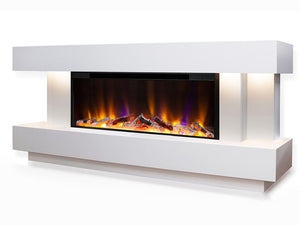 Celsi - Electriflame VR Toronto 1000 Illumia - Smooth White Freestanding Suite white background