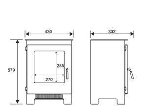 Celsi - Electristove - XD Metal 1 Electric Stove measurements