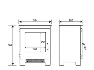 Celsi - Electristove XD - Metal 2 Electric Stove measurements