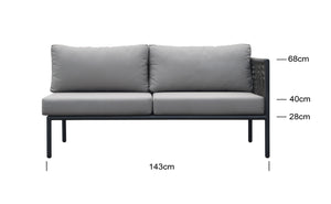 Skyline Design - Kitt Left Love Seat