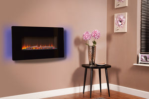 Celsi - Flamonik Fires - Enchant Wall Mounted Electric Fire with blue LED light