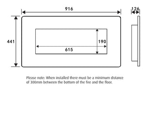 Celsi - Flamonik Fires - Enchant Wall Mounted Electric Fire measurement