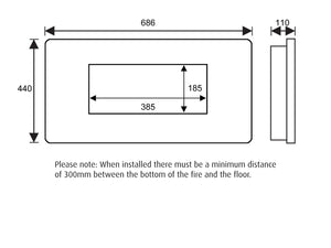 Celsi - Flamonik Fires - Rapture Wall Mounted Electric Fire measurements