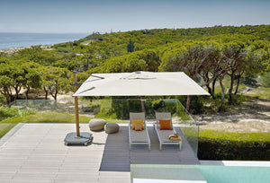 Skyline Design - Caractere - Teak 3.7 x 3.7 M Square Cantilever Parasol