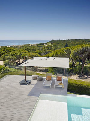 Skyline Design - Caractere - Teak 3.7 x 3.7 M Square Cantilever Parasol
