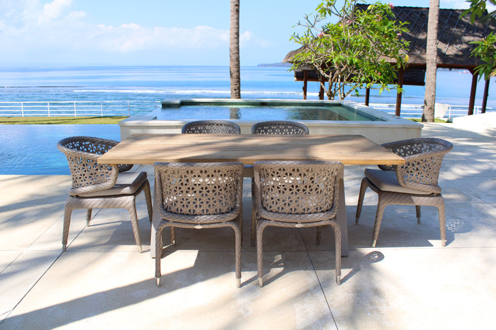 Skyline Design - Journey - 6 Seat Outdoor Dining Set with Alaska Teak Dining Table