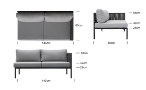 Skyline Design - Kitt Left Love Seat