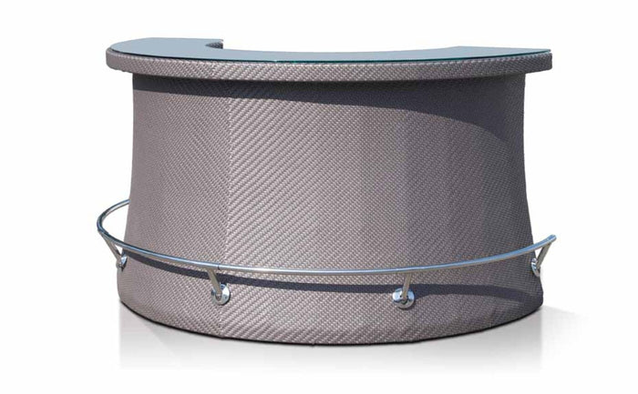 Skyline Design - Laurel Silver Walnut Curved Bar Counter