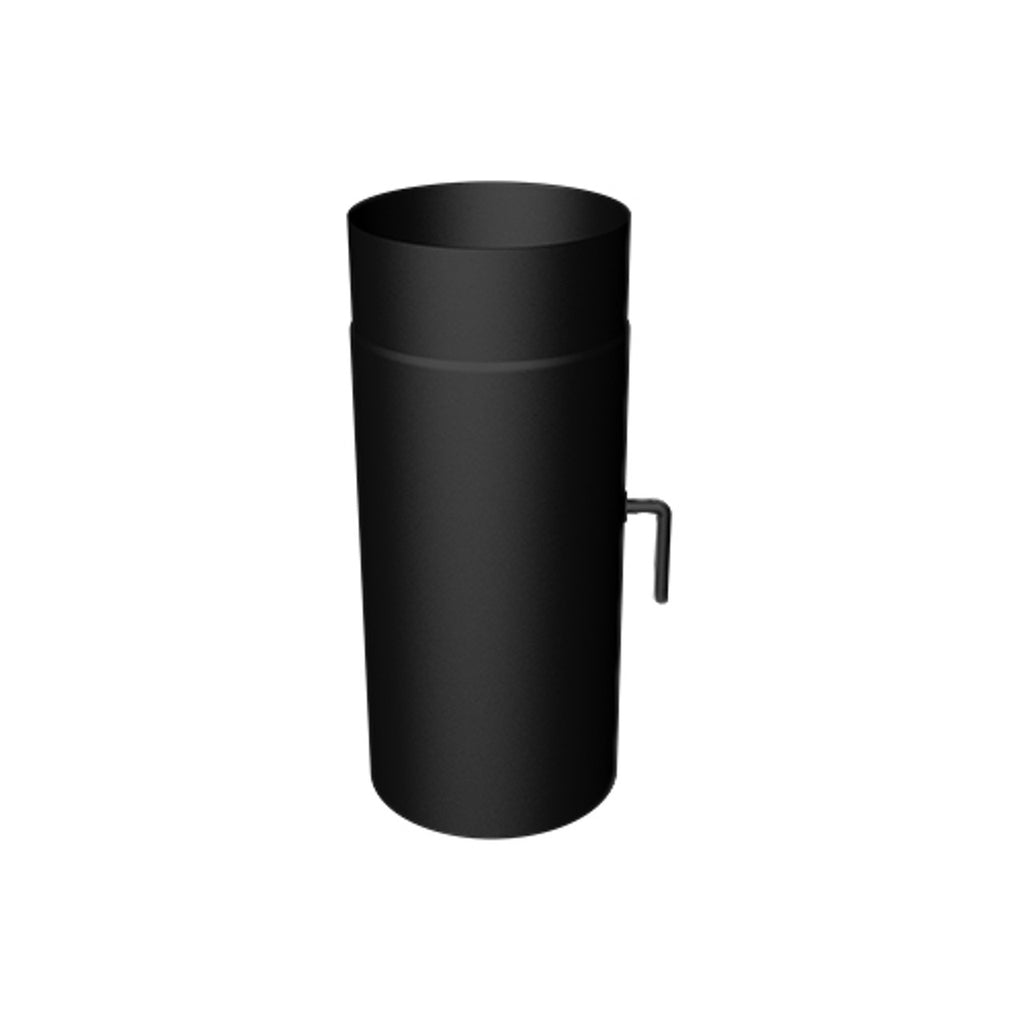 8" Stove Pipe - Damper Unit - Matt Black