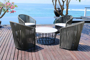 Skyline Design - Milano - 4 Seat Outdoor Lounge Set With Large Optik Coffee Table