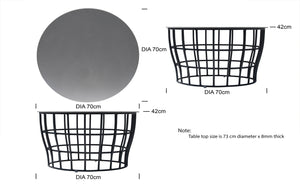 Skyline Design - Optik Carbon Medium Round Coffee Table