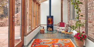 Opus Melody GLS on glass hearth in a verdana