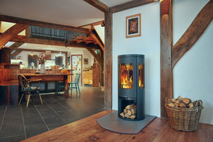 Opus - Trio LS SE - 5kW DEFRA Approved Wood Burning Stove With Log Store