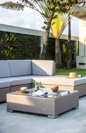 Skyline Design - Pacific -  7 Seat Outdoor Lounge Set with Ottoman and Coffee Tables