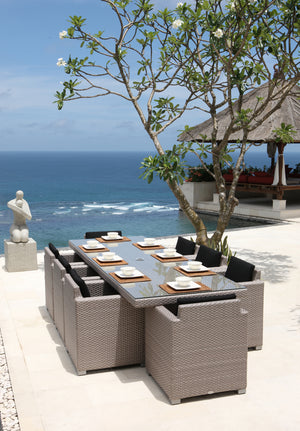 Skyline Design - Pacific - 8 Seat Outdoor Dining Set with Rectangle Dining Table