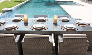 Skyline Design - Pacific - 8 Seat Outdoor Dining Set with Rectangle Dining Table